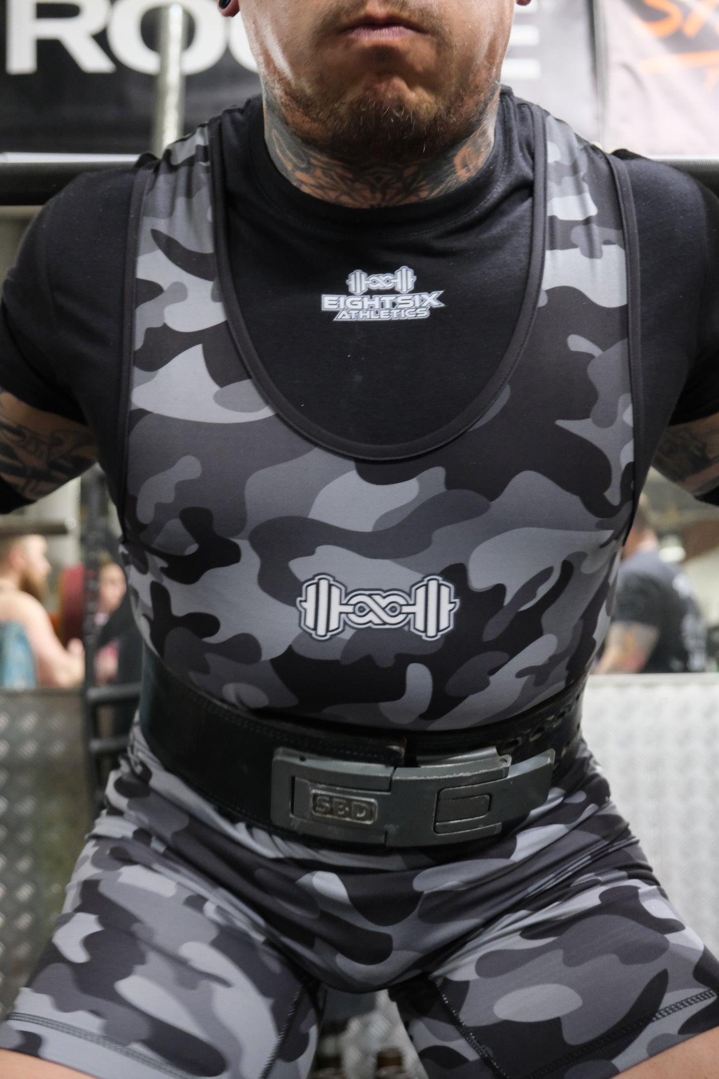 Special Ops  Powerlifting Singlet- Black Camo