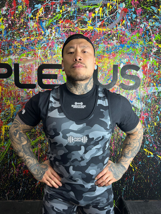 Special Ops  Powerlifting Singlet- Black Camo