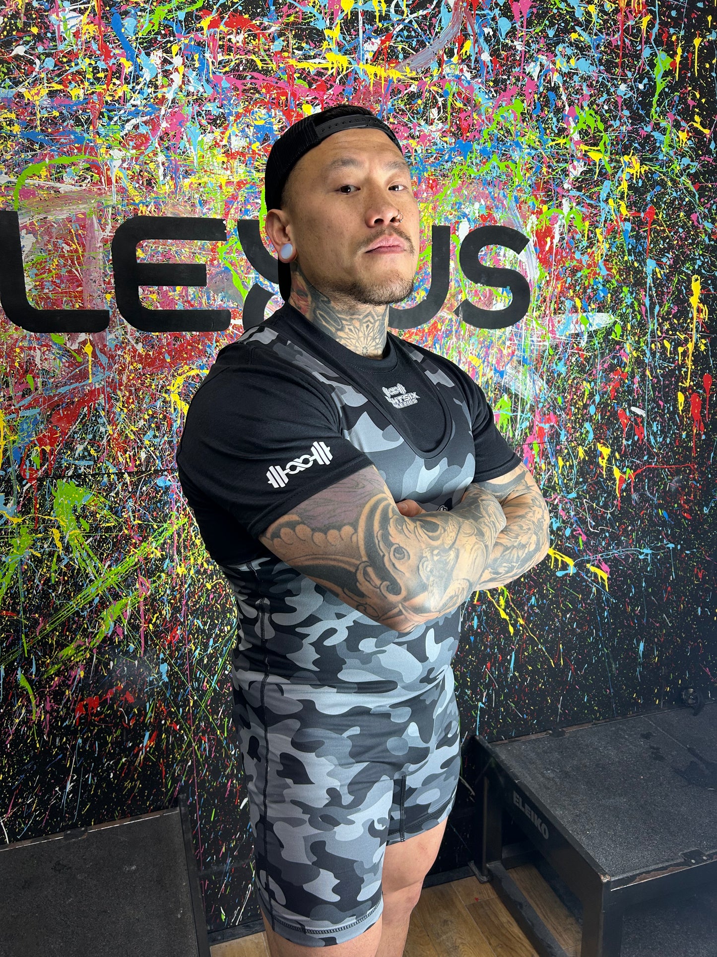 Special Ops  Powerlifting Singlet- Black Camo